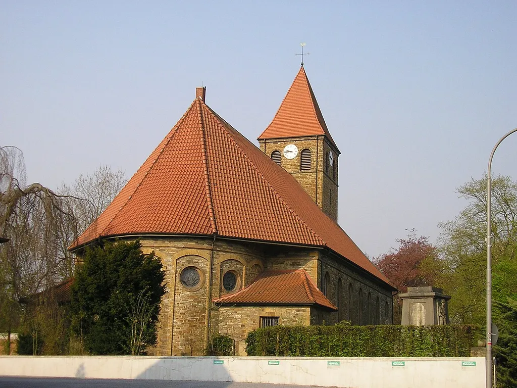 Church in town of Kirchlengern, District of Herford, North Rhine-Westphalia, Germany.