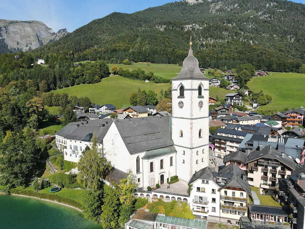 Parish church of St. Wolfgang im Salzkammergut, Upper Austria.