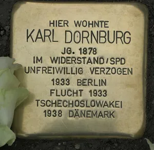 Stolperstein dedicated to Karl Dornburg
