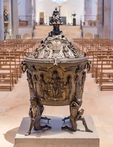 Baptismal font in Hildesheim Cathedral