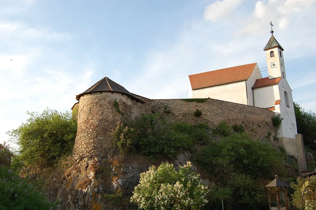 Zangenstein, Burgruine mit Kirche, Markt Schwarzhofen, Oberpfalz, Bayern (2011)