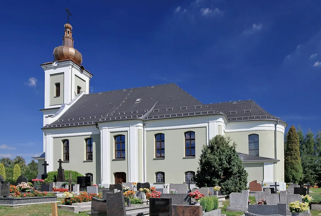 Golasowice, lutheran church, build in 1765, 1820, 1950