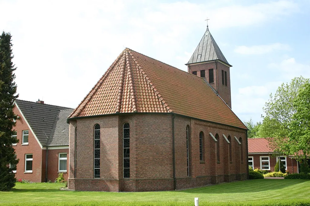 Historic Peace Church in Ockenhausen, district of Leer, East Frisia, Germany