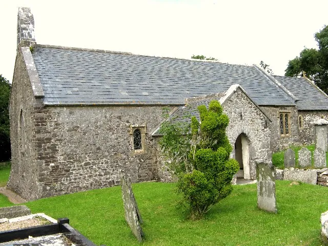 Eglwyscummin Church This shows the ancient church from the graveyard.