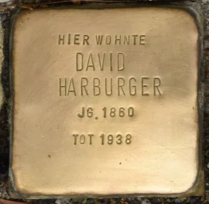 Stolperstein dedicated to David Harburger