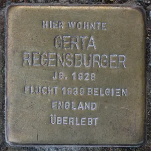 Stolperstein dedicated to Gerta Regensburger