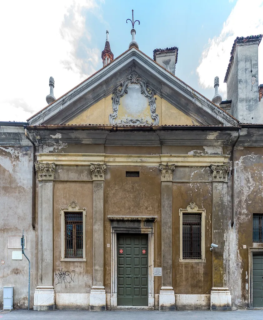 Facade of the Santi Cosma e Damiano church in Brescia.