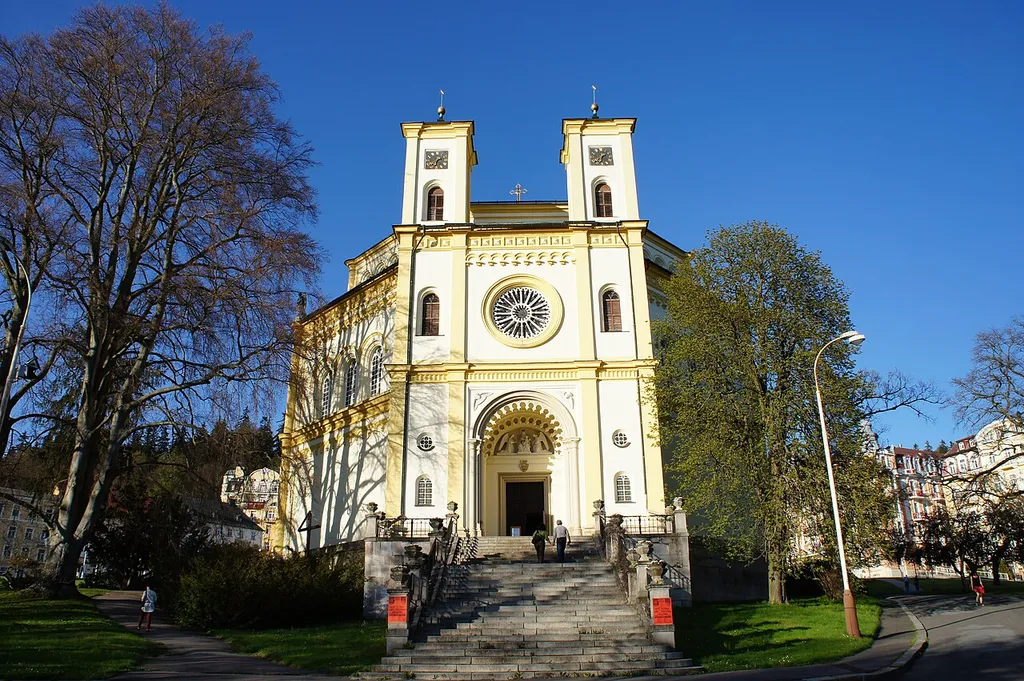 The Assumption of Mary Church in Mariánské Lázně (Karlovy Vary Region, Czech Republic).