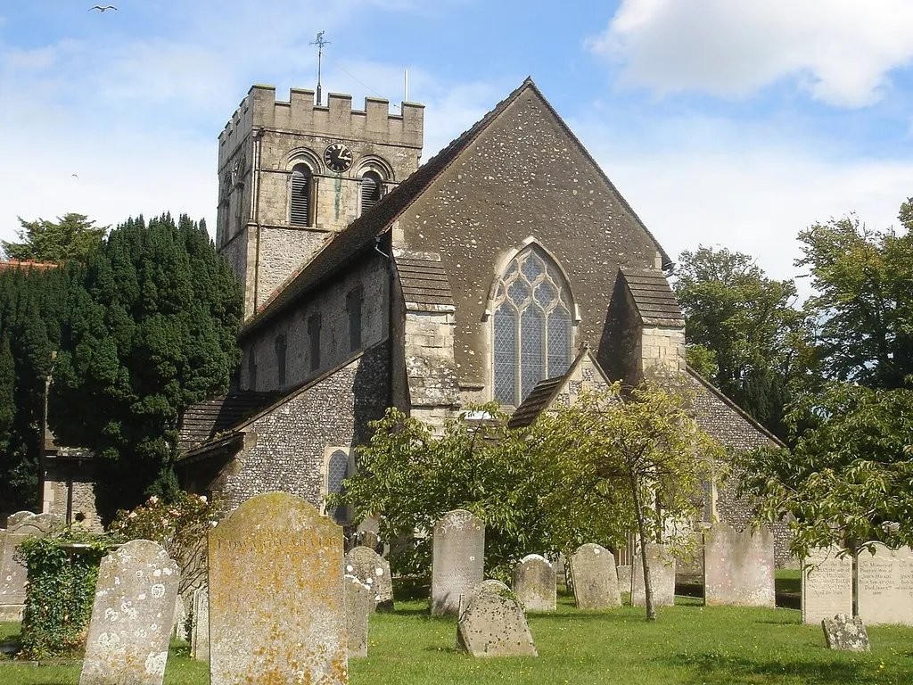 St Mary's Church, Broadwater Road, Broadwater, Worthing, West Sussex, England. The parish church of Broadwater; Worthing formed the southern part of its parish in its early days as a fishing village, and its first two churches were chapels of ease to St Mary's. By the mid-19th century, Worthing had grown so rapidly that it absorbed Broadwater. Listed at Grade I (formerly Grade B) by English Heritage (IoE Code 302233)