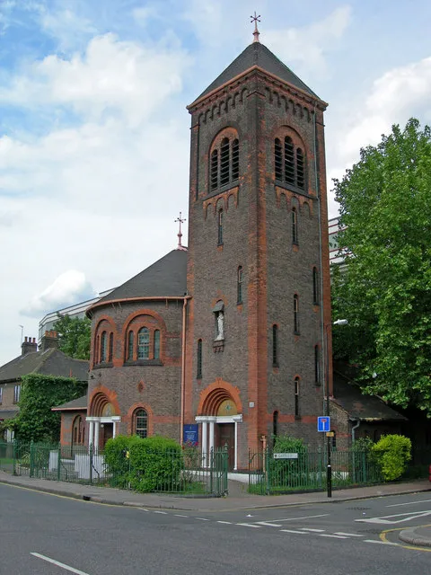 Our Lady of Compassion Catholic Church, Green Street This church is on the corner of Green Street and Castle Street. The West Ham football ground is just visible in the background.