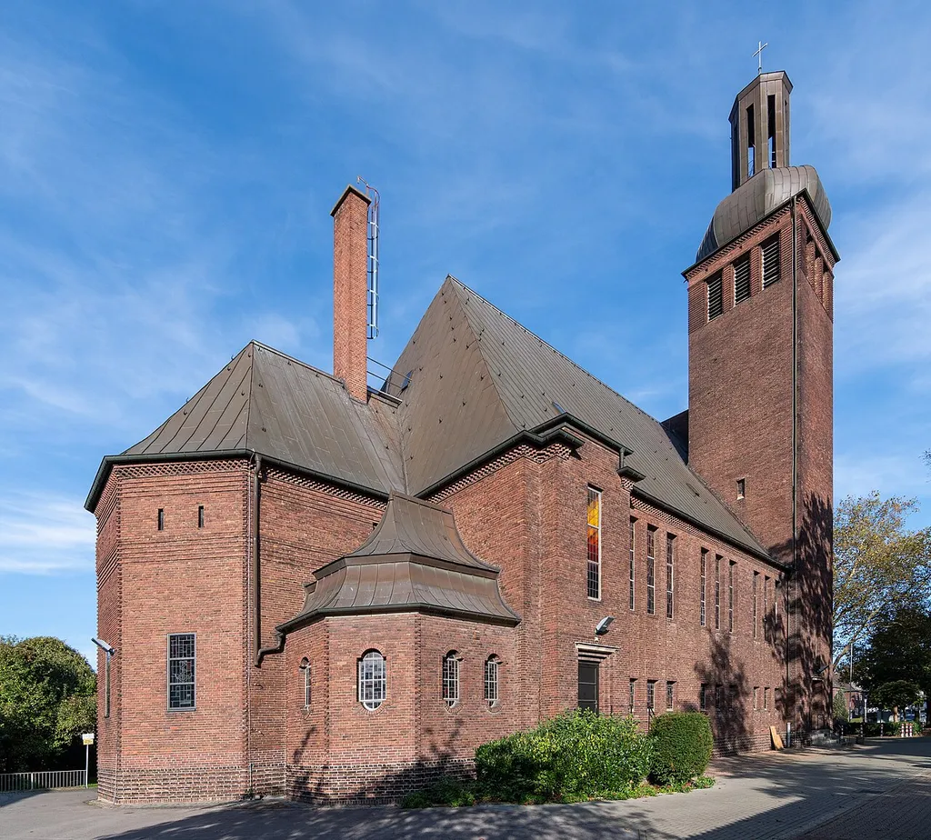Protestant Christ Church in Kamp-Lintfort, North Rhine-Westphalia, Germany.