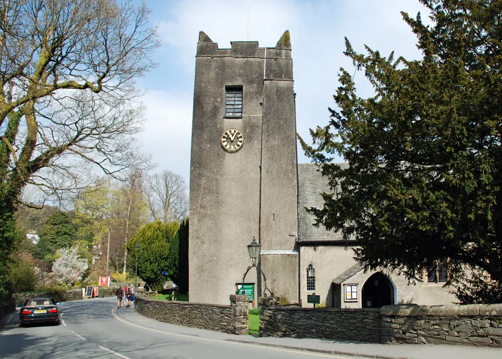 Photograph of St Oswald's Church, Grasmere, from the south