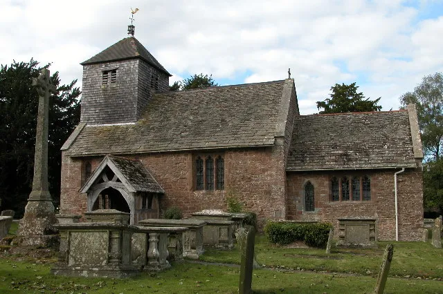 St Michael's Church, Brampton Abbotts. This small church is in a small village two miles north of Ross-on-Wye. The nave and chancel are Norman, the porch is 14th century though it has been rebuilt.