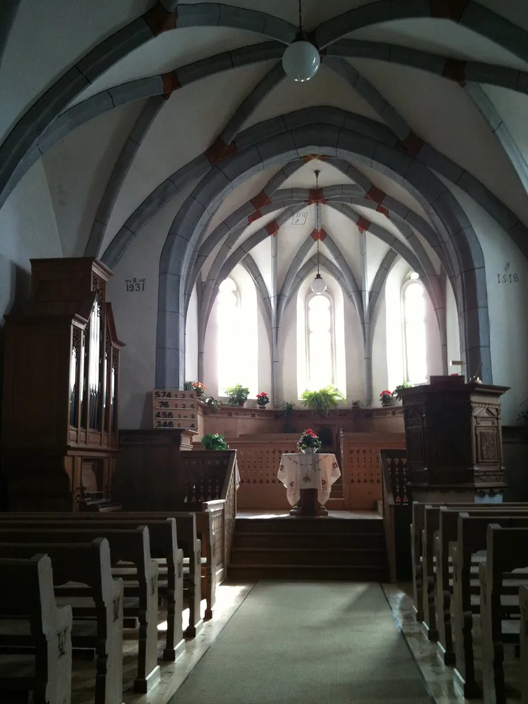 reformierte Kirche Conters im Prättigau (Kanton Graubünden), Innenansicht