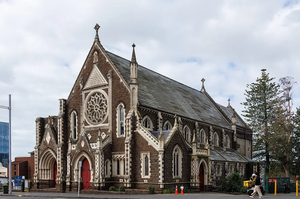 St Paul's Church in Auckland Central, viewed from the west.