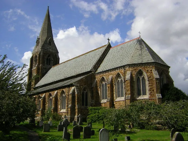 St.Mary &amp; St.Gabriel's church, Binbrook, Lincs. One of many Lincolnshire churches by James Fowler of Louth. Built in 1869 of local ironstone in a late 13th century style