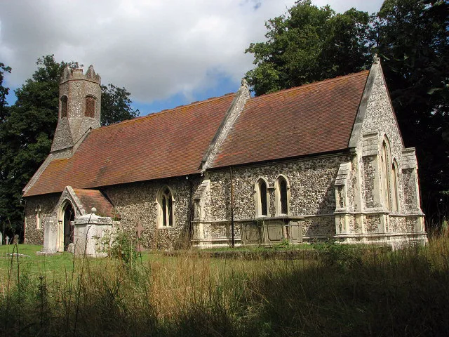 St Margaret's church. St Margaret's church > 917130 - 917152 is situated set back from the single-track Witton Lane, and because of its short tower it can easily be passed without noticing. A church was first documented here during the reign of Edward I (1272-1307). Since then the small church, built from flint and stone, has been altered several times, the most extensive restoration work having been carried out in the 19th century. Furnishings and stained glass windows > 917140 - 917144 - 917158 date from this time; the octagonal baptismal font > 917155 is C14; the rood screen was built in the first half of the 20th century. At some time (probably during the 17th century) the tower, the lower stage of which dates from the 15th century, was shortened and its top rebuilt in octagonal shape, topped by a brick parapet; the tower windows have fenestrated brickwork, a style also seen in local barns. There are a number of memorials > 917146 - mainly C19 - the most noteworthy being a 15th century brass > 917151 to Dame Juliana Anyell. The church is kept locked. See also: http://www.norfolkchurches.co.uk/witton/witton2.htm