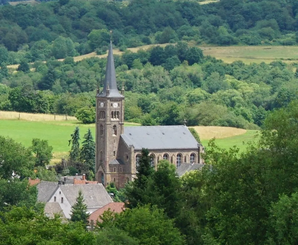 View of the Church of Reichenbach near Baumholder.