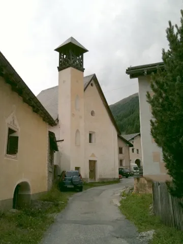 reformierte Kirche Susauna (bei S-chanf im Oberengadin)