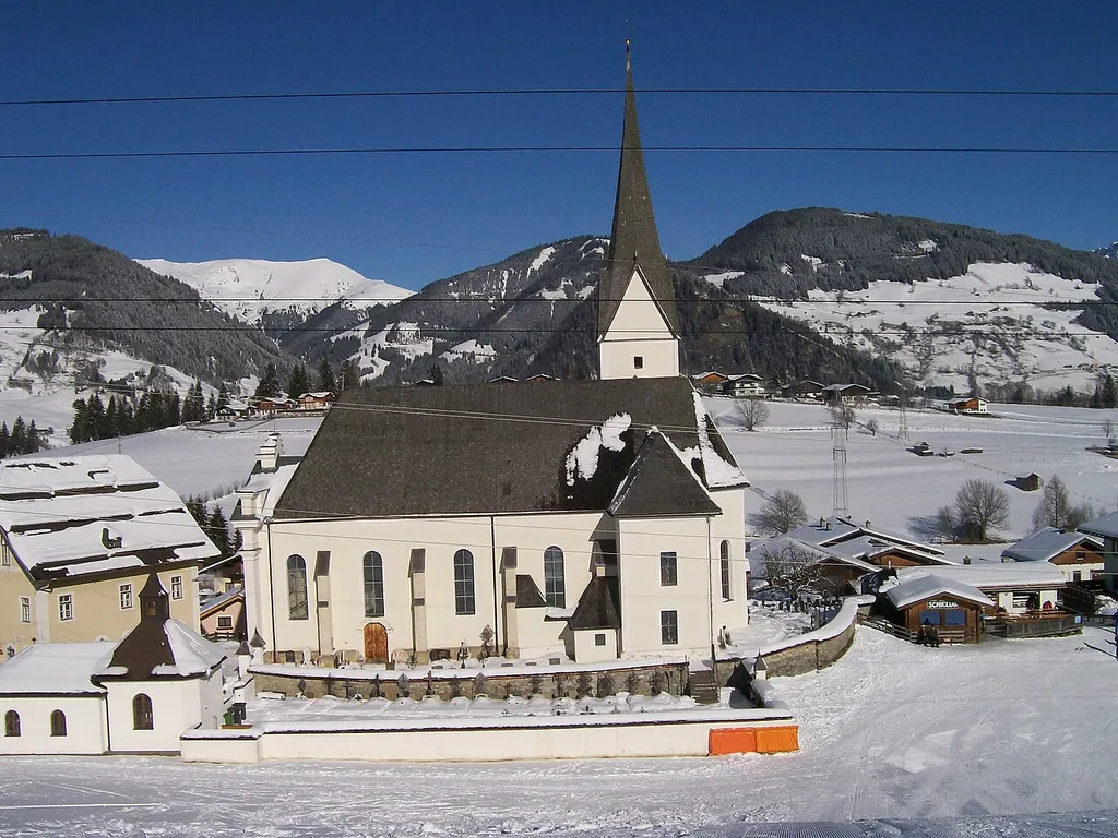View of the Church in Embach, municipality Lend near Salzburg.