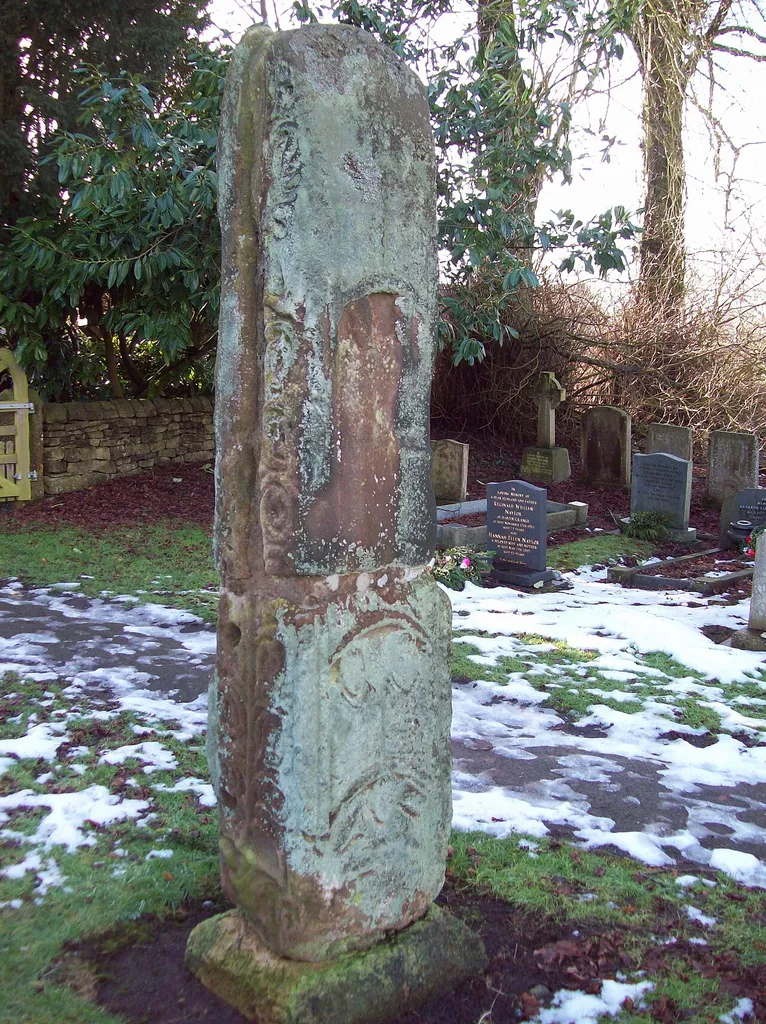 Saxon Cross in Bradbourne Churchyard
