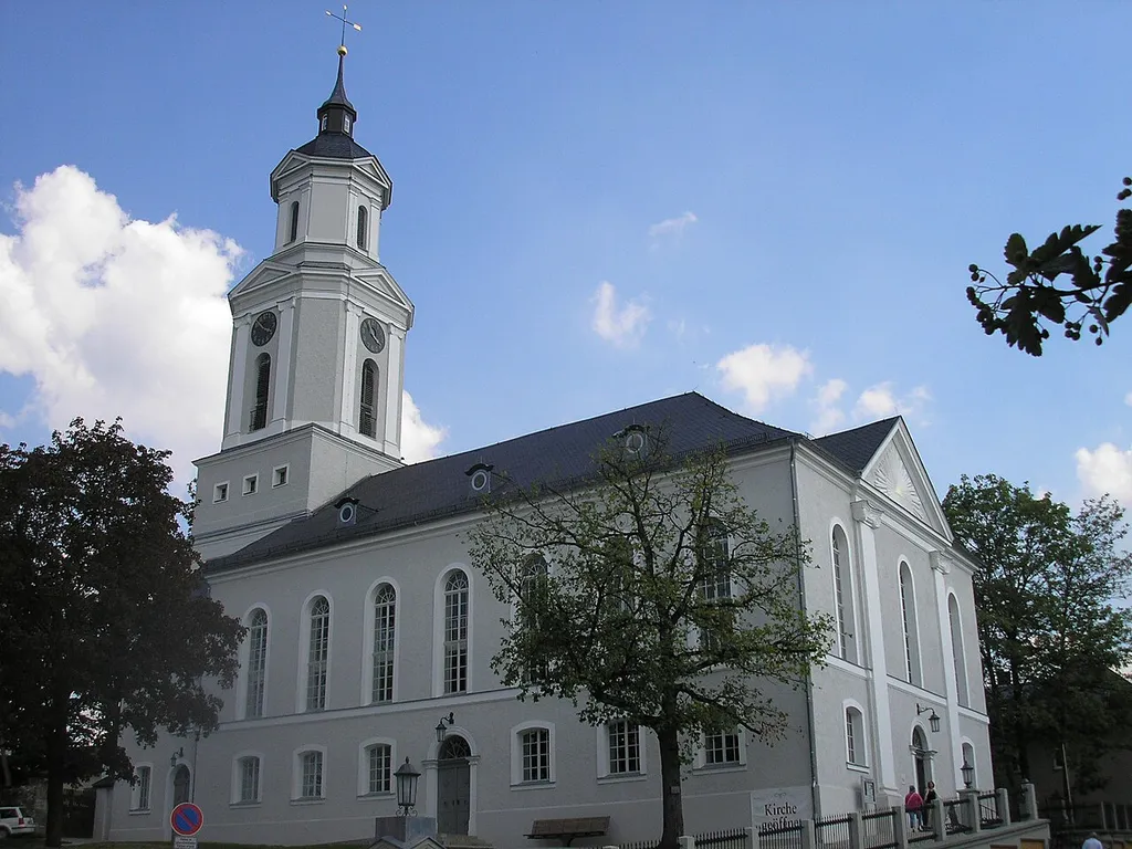 Die Dreieinigkeitskirche in Zeulenroda (Thüringen).