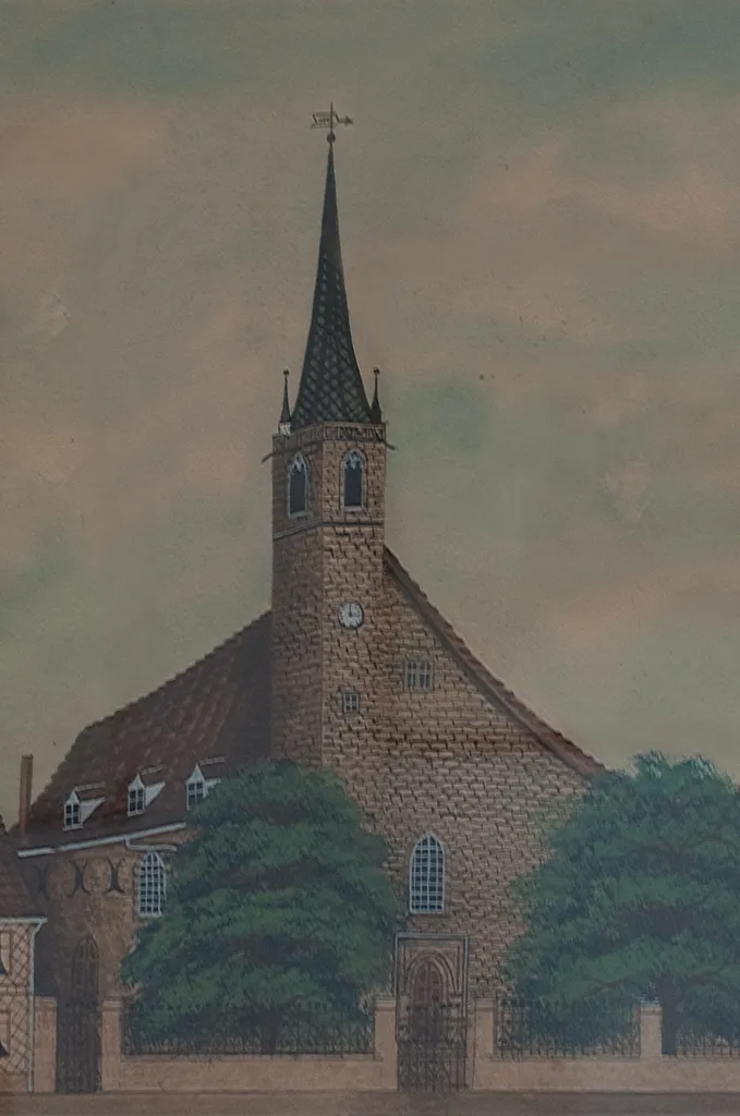 Ausschnitt der Zeichnung mit dem Titel "Alte St. Thomaskirche i. Erfurt v.d. Abbruch i. Jahre 1902"