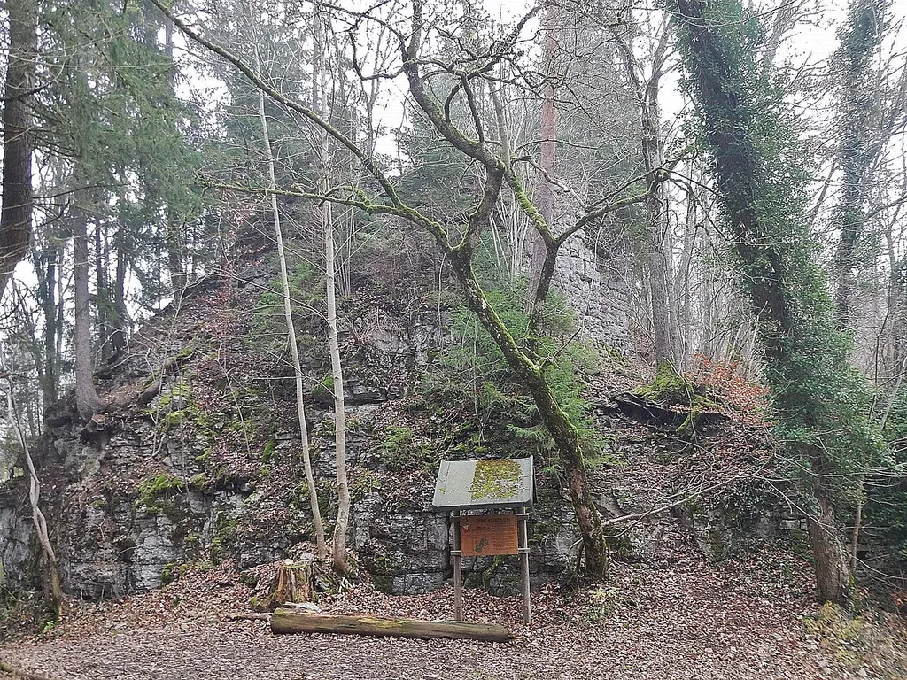 Ruine Wildenstein: 13. Jh. Die Burg Wildenstein befindet sich vermutlich im Besitz der Herren von Falkenstein; 1779 Wildenstein wird Eigentum der Familie Birk-Rapp; 1912 Der Burgenforscher K. A. Koch gräbt die Reste der dreiteiligen Burganlage teilweise aus.