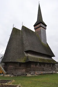 Downhill wooden church of the Nativity of Mary in Ieud, Maramureș