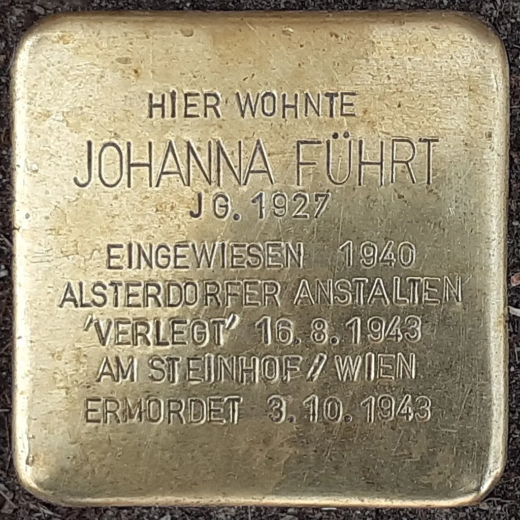 Stolperstein für Johanna Fürth in Hamburg-Uhlenhorst