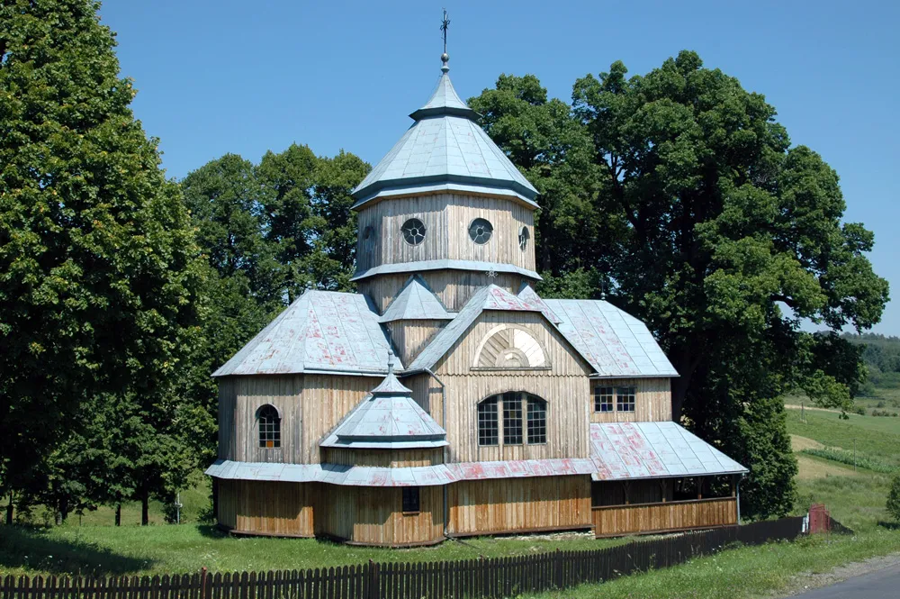Former a wooden Greek-Catholic church in a village in South Eastern Poland.