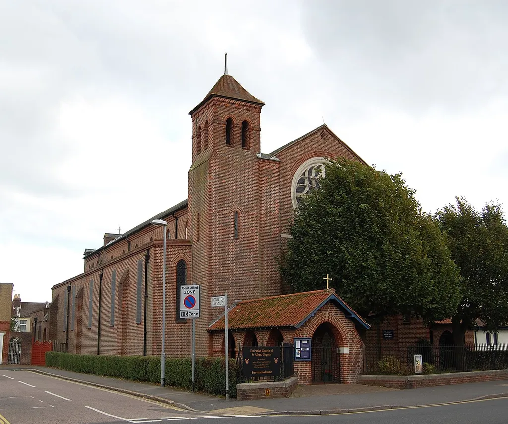 St Alban's Church, 104 Copnor Road, Copnor, City of Portsmouth, England. The Anglican parish church of the Copnor district of Portsmouth.