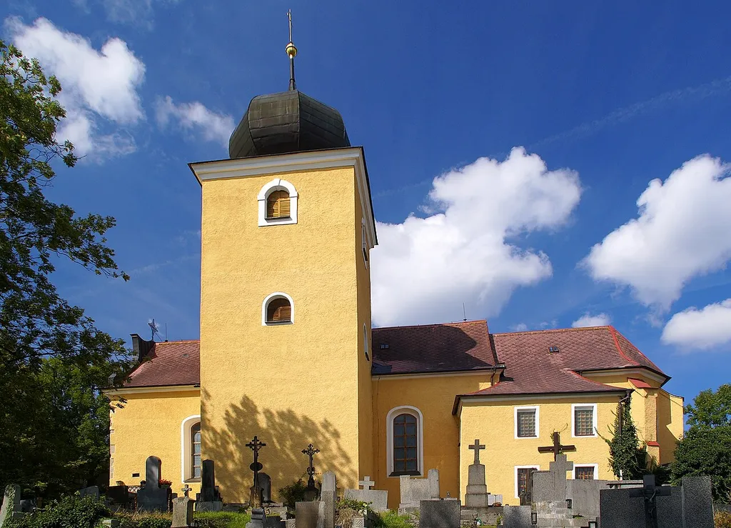 Barokní hřbitovní kostel svatého Mikuláše ve Kdyni.