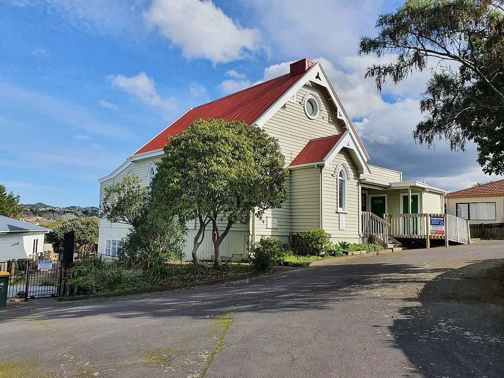 The original 1910 Glen Eden Methodist Church, at the Methodist Centre of the West in Glen Eden, Auckland, New Zealand