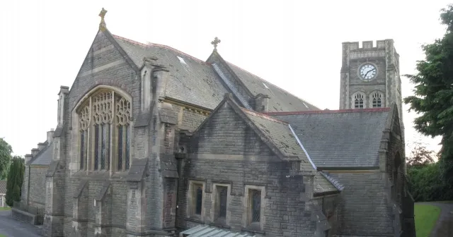 All Saints Church, Ammanford. This church sits up high on a hill at the end of Church St, overlooking the town.