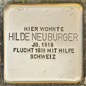 Stolperstein dedicated to Hilde Neuburger