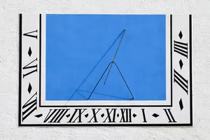 Sundial at Jagdschloss Augustusburg