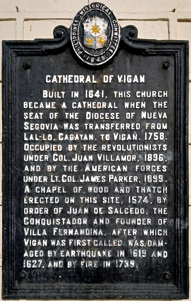 Cathedral of Vigan historical marker