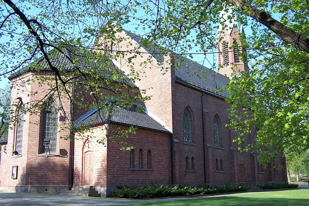 Moss church (Church of Norway) in the centre of Moss, Norway
