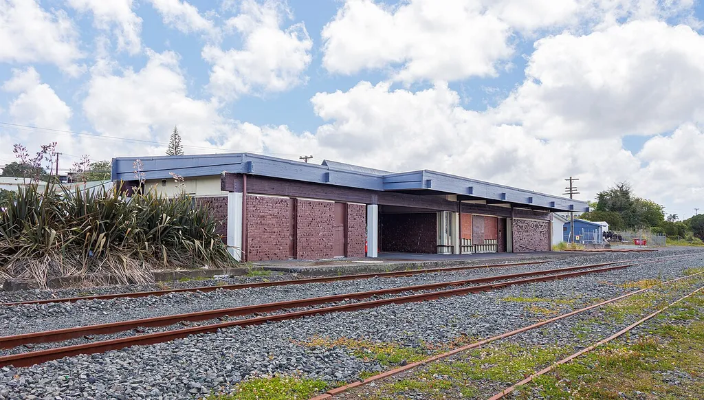 View of Wellsford railway station. The building has housed the Christian Fellowship Wellsford since the 1980s.