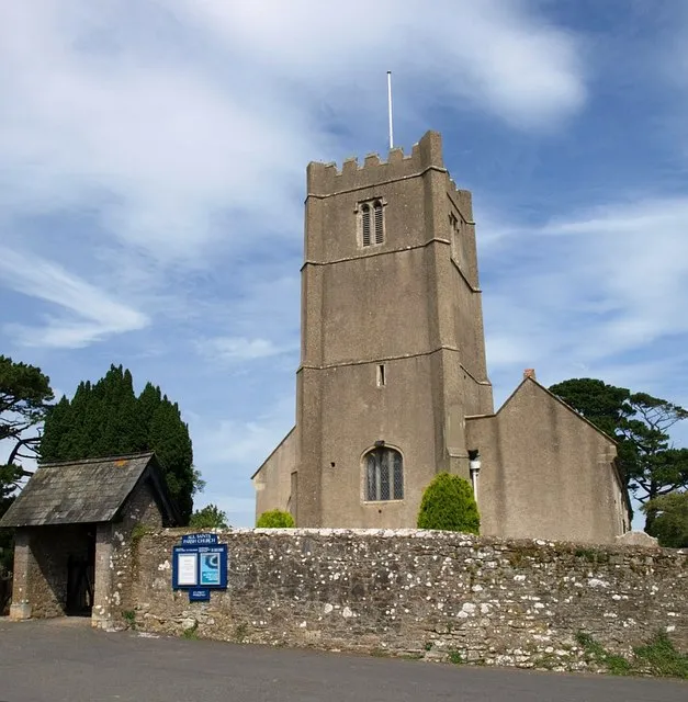 All Saints Church, Highweek The church is in a dominant position on a hill overlooking Newton Abbot, and stands on its own away from other buildings.