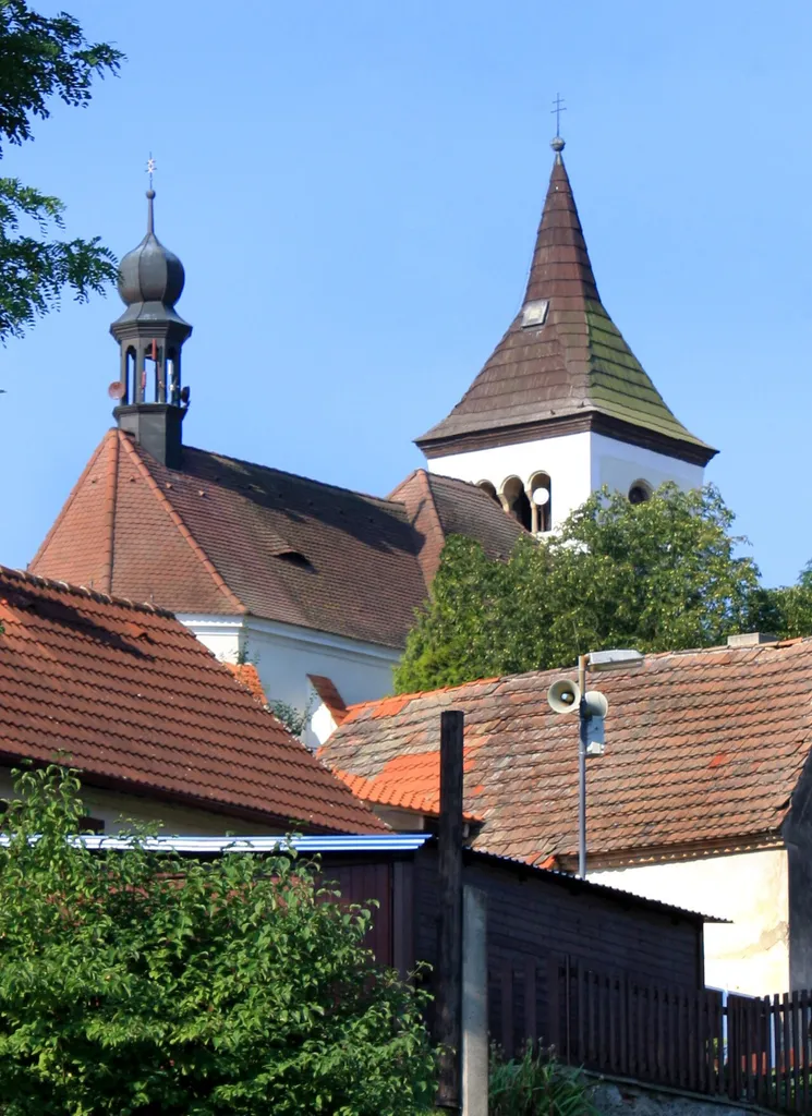 St Giles' Church in Ředhošť, part of Mšené-lázně municipality, Czech Republic