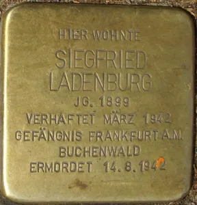 Stolperstein dedicated to Siegfried Ladenburg