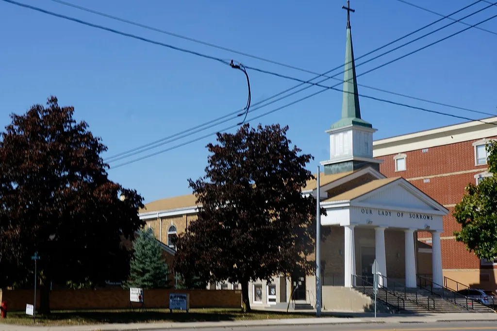 Our Lady Of Sorrows Roman Catholic Church in Aylmer, Ontario.