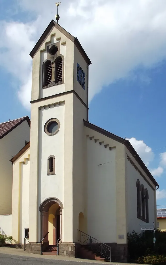 Exterior of the prostestant church in Hoof, Saarland