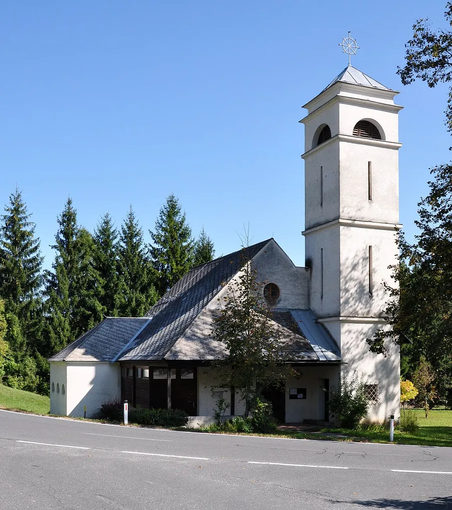 Subsidiary church King Christ in Rosenbach 107, municipality Sankt Jakob im Rosental, district Villach Land, Carinthia / Austria / EU