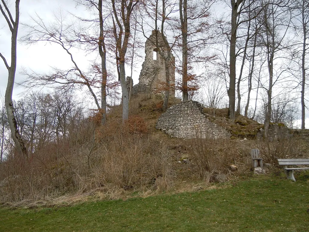 Blick von der Vorburg zum Bergfried.