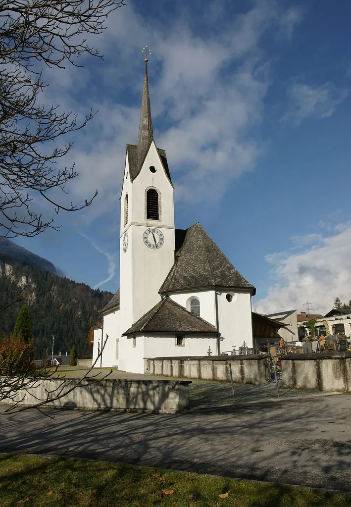 Pfarrkirche hl Antonius Eremit von Sankt Anton im Montafon, Vorarlberg.