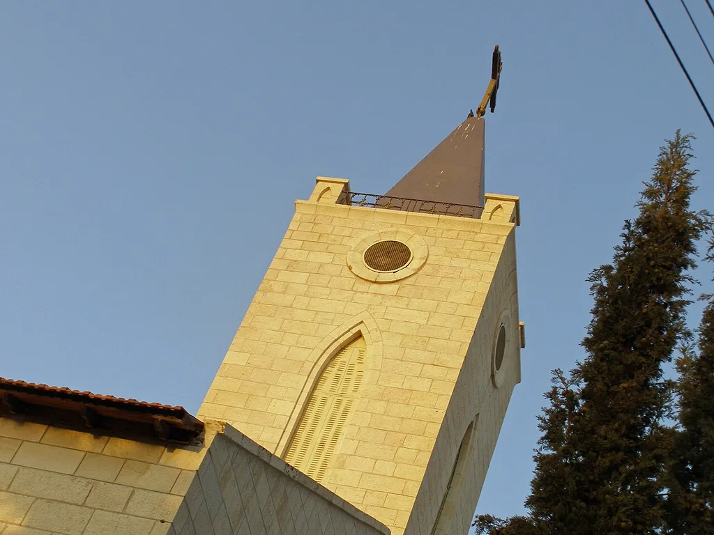 The tower of the Roman Catholic St. Joseph Church in Jabal Amman, Amman, the capital of Jordan. Taken July 2007