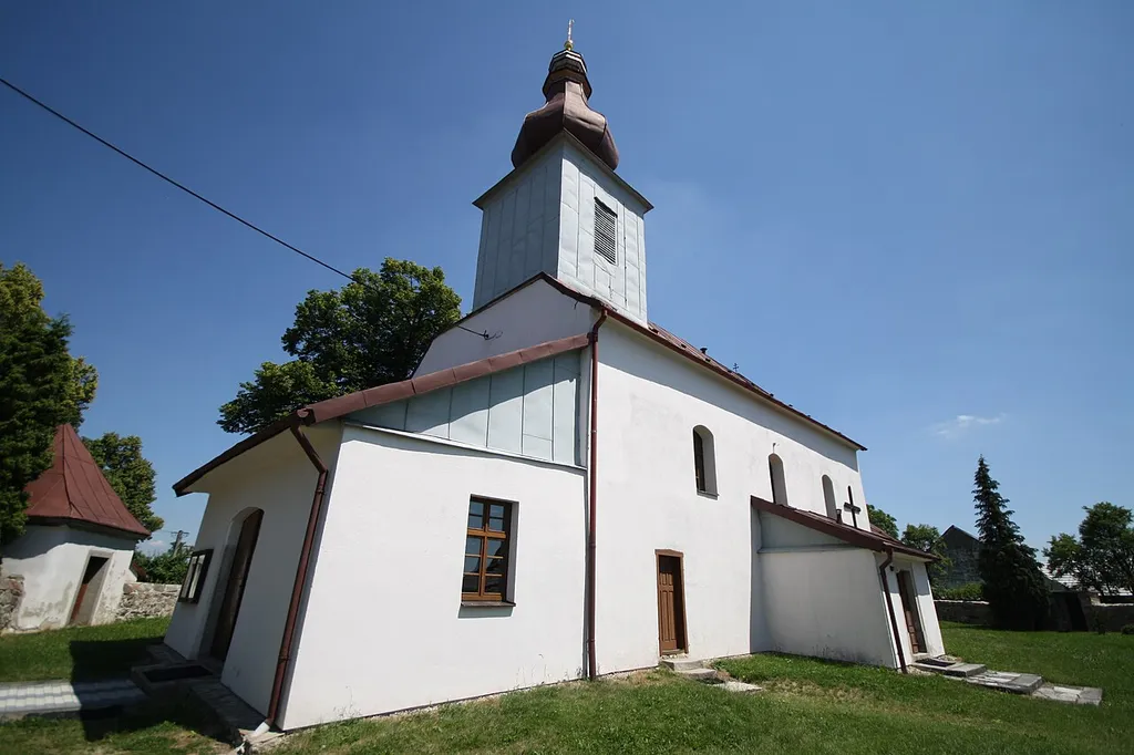 Oveview of church of Saint Wenceslaus in Chlum, Třebíč District.